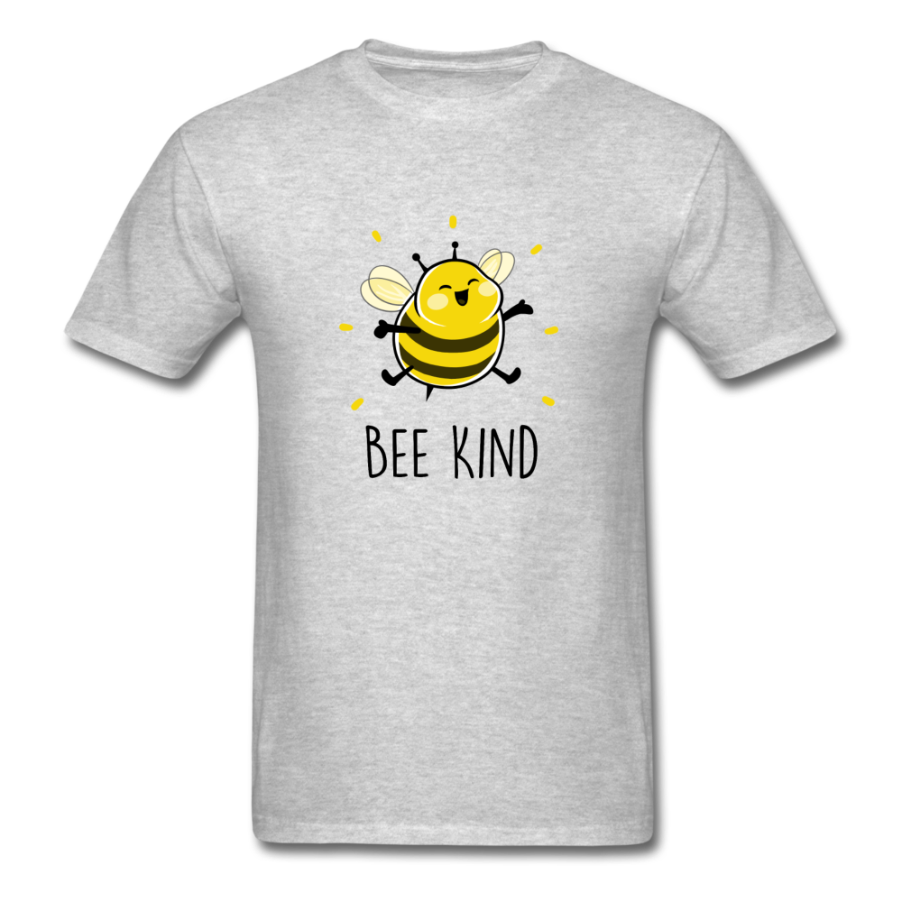 Bee Kind Men's Cute T-Shirt - heather gray