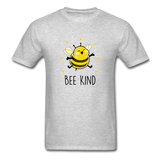Bee Kind Men's Cute T-Shirt - heather gray