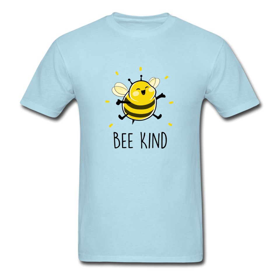 Bee Kind Men's Cute T-Shirt - powder blue