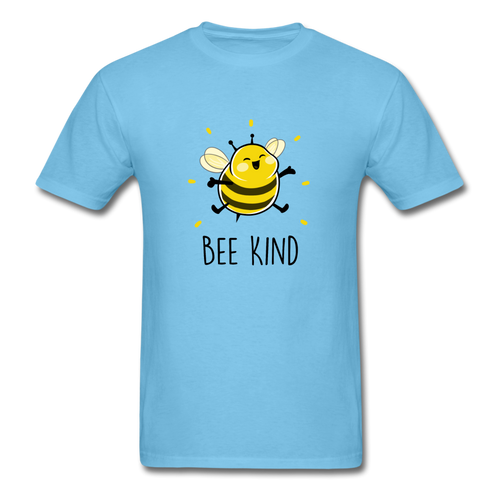 Bee Kind Men's Cute T-Shirt - aquatic blue