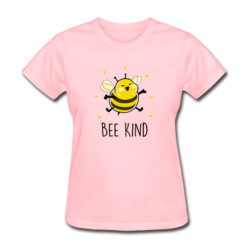 Bee Kind Women's Cute T-Shirt - pink
