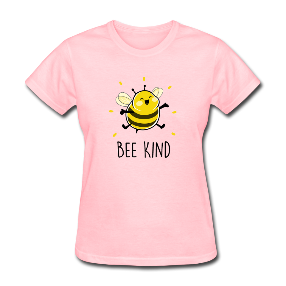 Bee Kind Women's Cute T-Shirt - pink