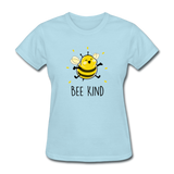 Bee Kind Women's Cute T-Shirt - powder blue
