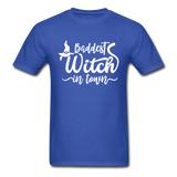 Baddest Witch In Town Men's Funny T-Shirt - royal blue
