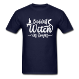 Baddest Witch In Town Men's Funny T-Shirt - navy