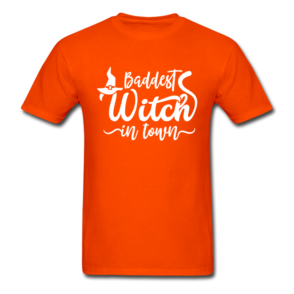 Baddest Witch In Town Men's Funny T-Shirt - orange