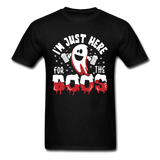 I'm Just Here For The Boos Men's Funny Halloween T-Shirt - black