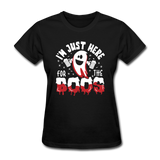 I'm Just Here For The Boos Women's Funny Halloween T-Shirt - black