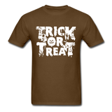 Trick Or Treat Men's Funny Halloween T-Shirt - brown