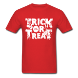 Trick Or Treat Men's Funny Halloween T-Shirt - red