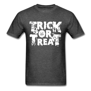 Trick Or Treat Men's Funny Halloween T-Shirt - heather black