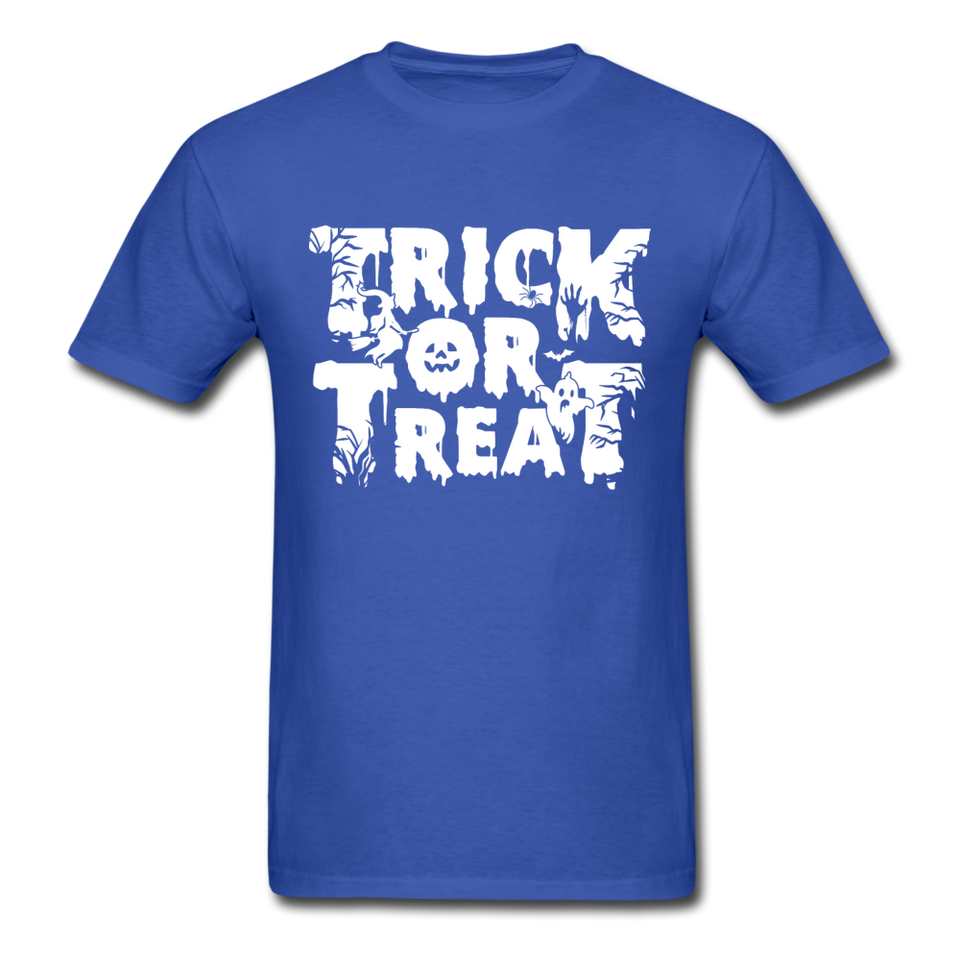 Trick Or Treat Men's Funny Halloween T-Shirt - royal blue