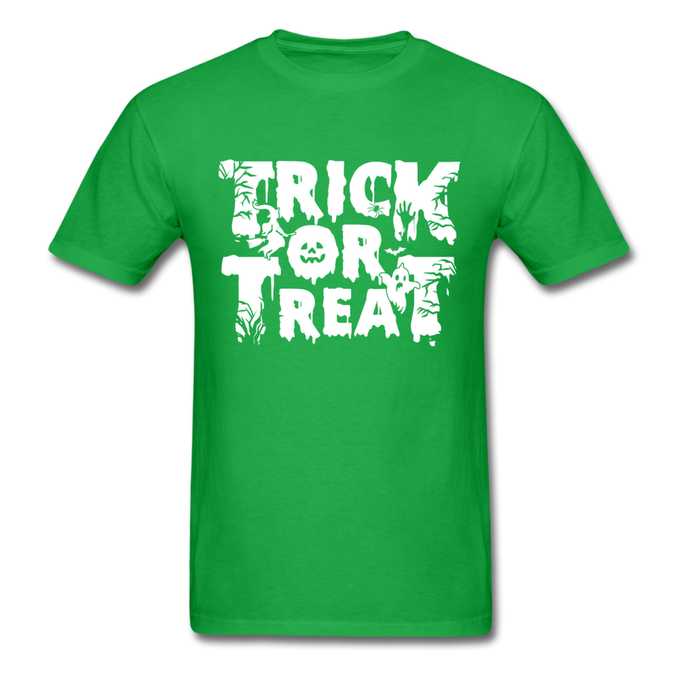Trick Or Treat Men's Funny Halloween T-Shirt - bright green