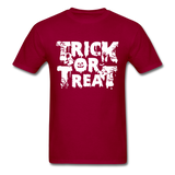 Trick Or Treat Men's Funny Halloween T-Shirt - dark red