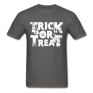 Trick Or Treat Men's Funny Halloween T-Shirt - charcoal