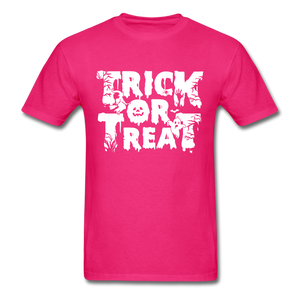 Trick Or Treat Men's Funny Halloween T-Shirt - fuchsia