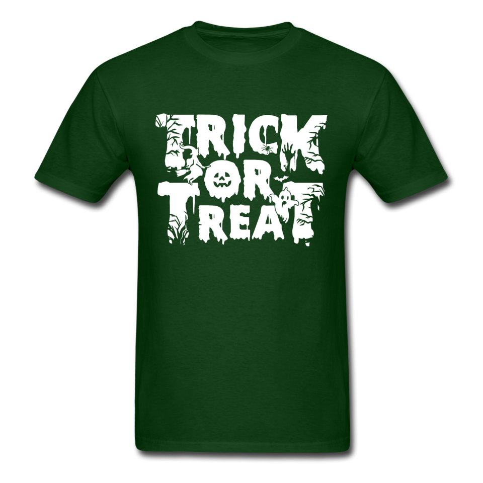 Trick Or Treat Men's Funny Halloween T-Shirt - forest green
