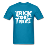 Trick Or Treat Men's Funny Halloween T-Shirt - turquoise