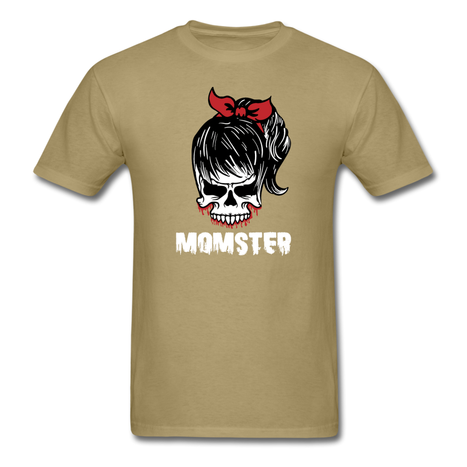 Momster Men's Funny Halloween T-Shirt - khaki