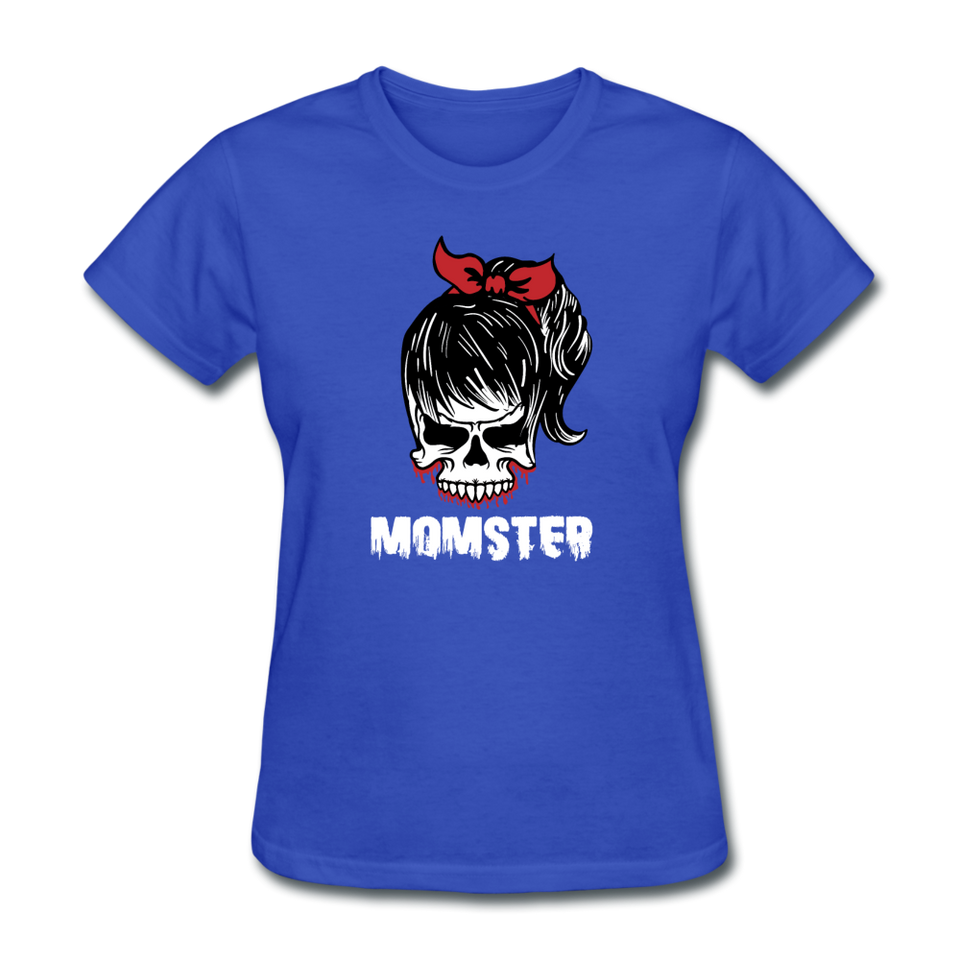 Momster Women's Funny Halloween T-Shirt - royal blue