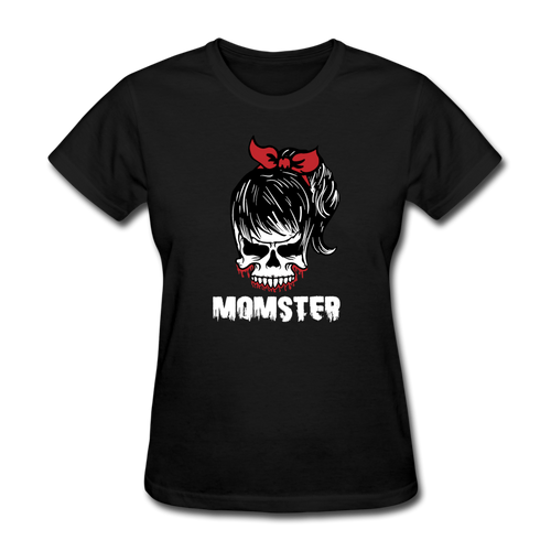 Momster Women's Funny Halloween T-Shirt - black