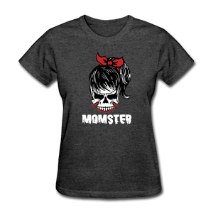 Momster Women's Funny Halloween T-Shirt - heather black
