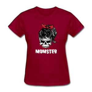 Momster Women's Funny Halloween T-Shirt - dark red
