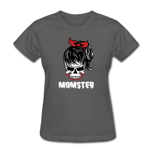 Momster Women's Funny Halloween T-Shirt - charcoal