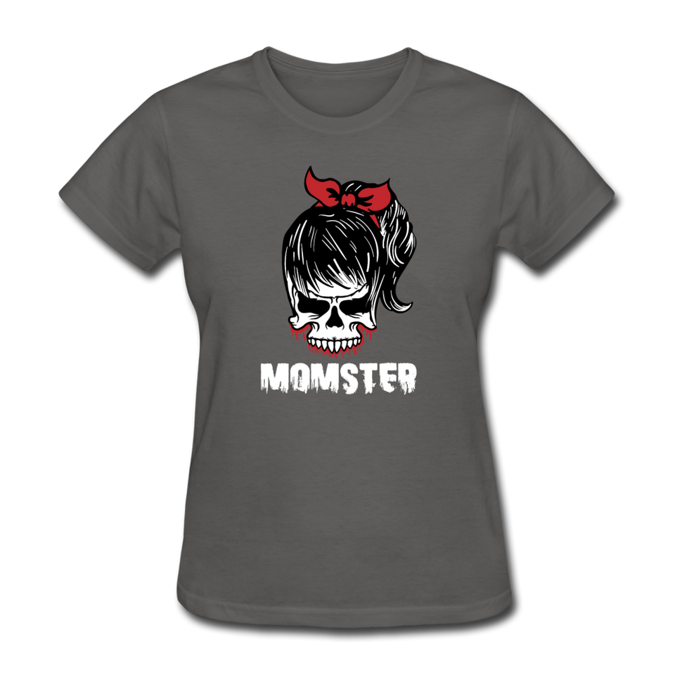 Momster Women's Funny Halloween T-Shirt - charcoal