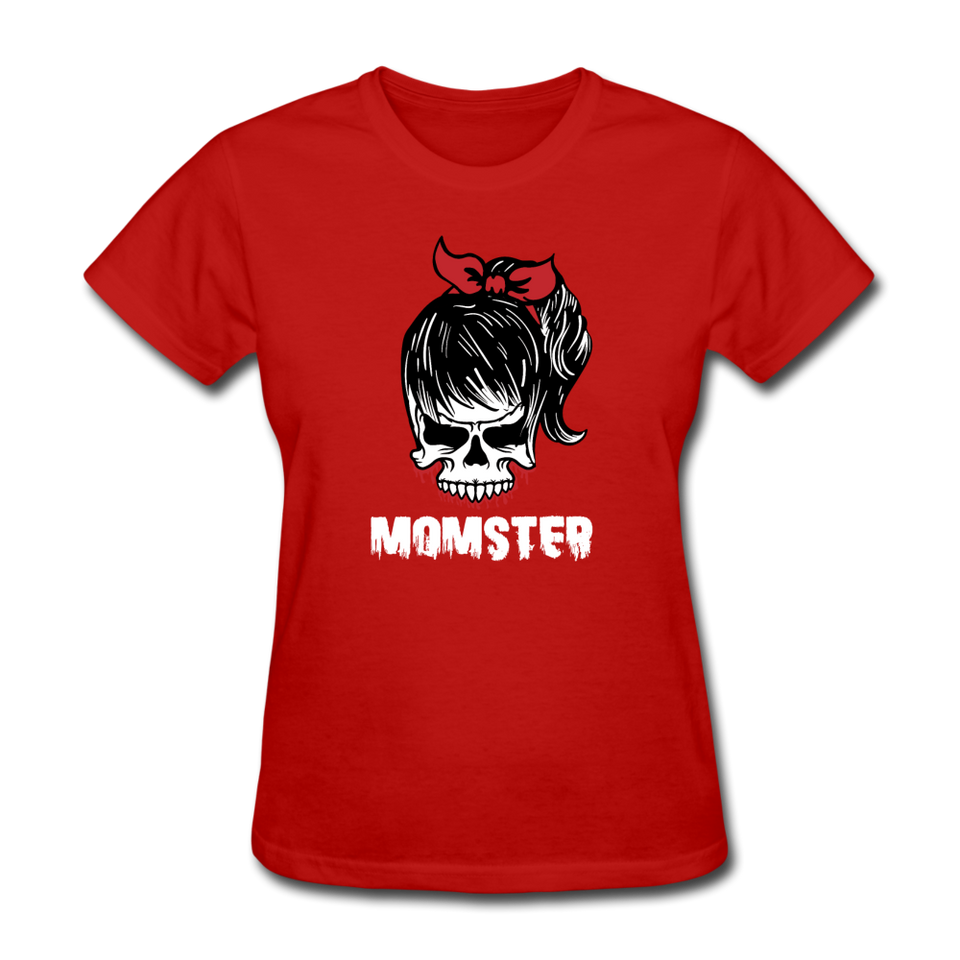 Momster Women's Funny Halloween T-Shirt - red