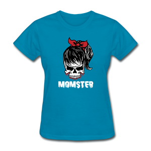 Momster Women's Funny Halloween T-Shirt - turquoise