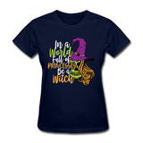 In A World Full Of Princesses Be A Witch Women's Funny Halloween T-Shirt - navy