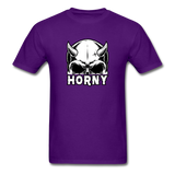 Horny Men's Funny Halloween T-Shirt - purple