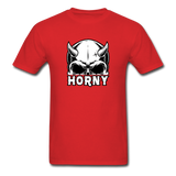 Horny Men's Funny Halloween T-Shirt - red