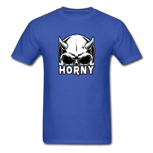 Horny Men's Funny Halloween T-Shirt - royal blue