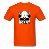 Horny Men's Funny Halloween T-Shirt - orange