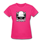 Horny Women's Funny Halloween T-Shirt - fuchsia