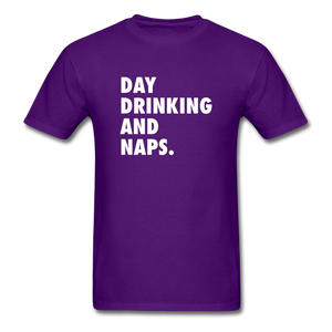 Day Drinking And Naps Men's Funny T-Shirt - purple