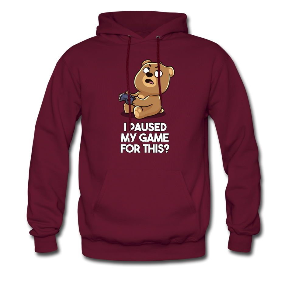 I Paused My Game For This Hoodie - burgundy