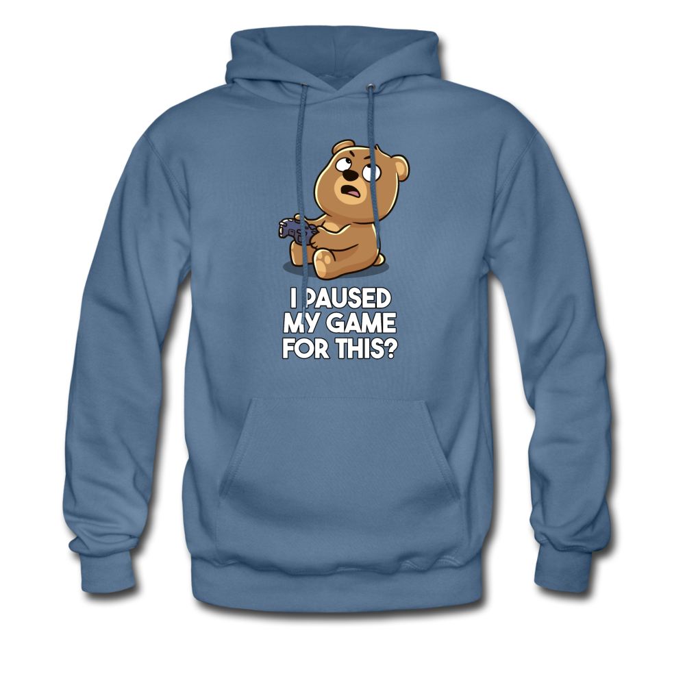 I Paused My Game For This Hoodie - denim blue