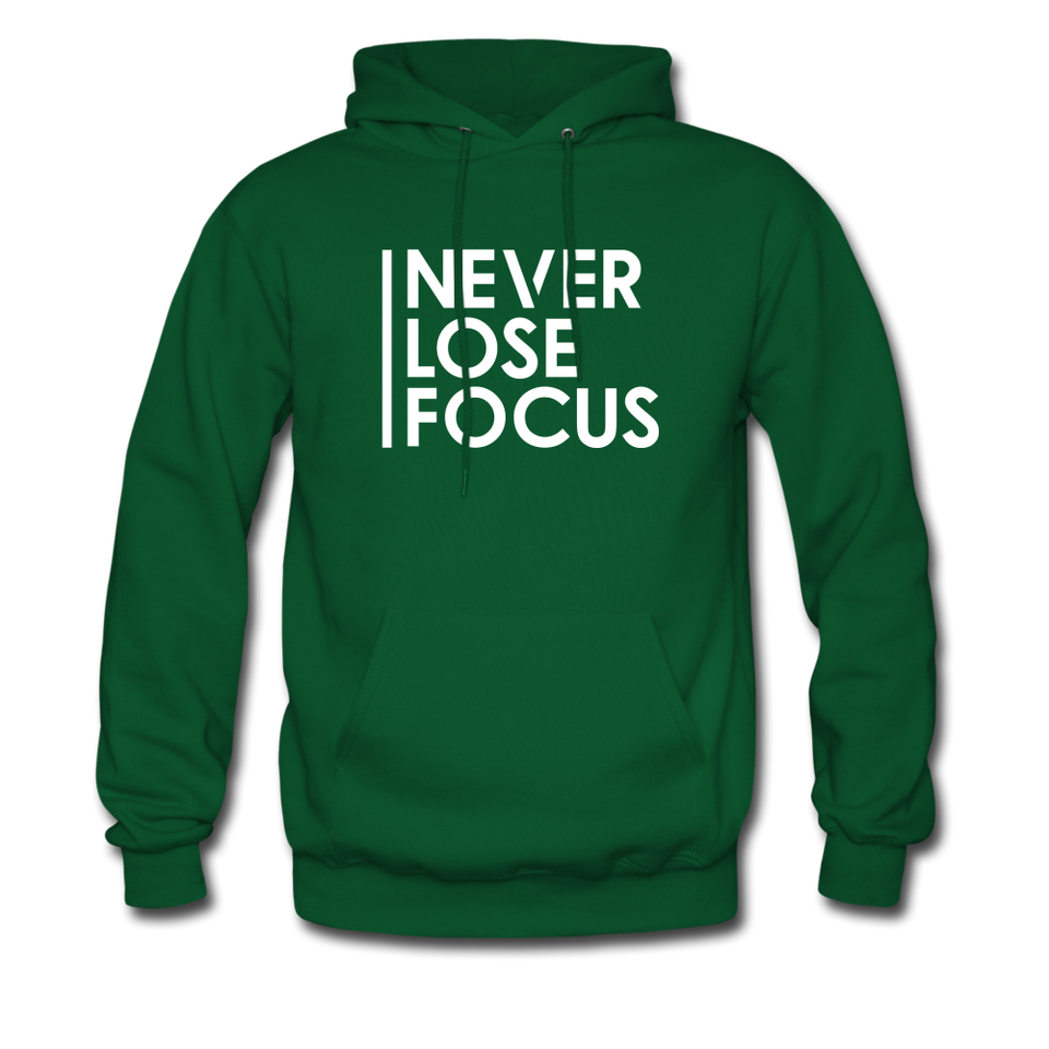 Never Lose Focus Hoodie - forest green