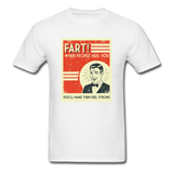 Fart When People Hug You Men's Funny T-Shirt - white