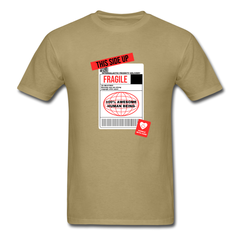 Intergalactic Priority Delivery Men's Funny T-Shirt - khaki