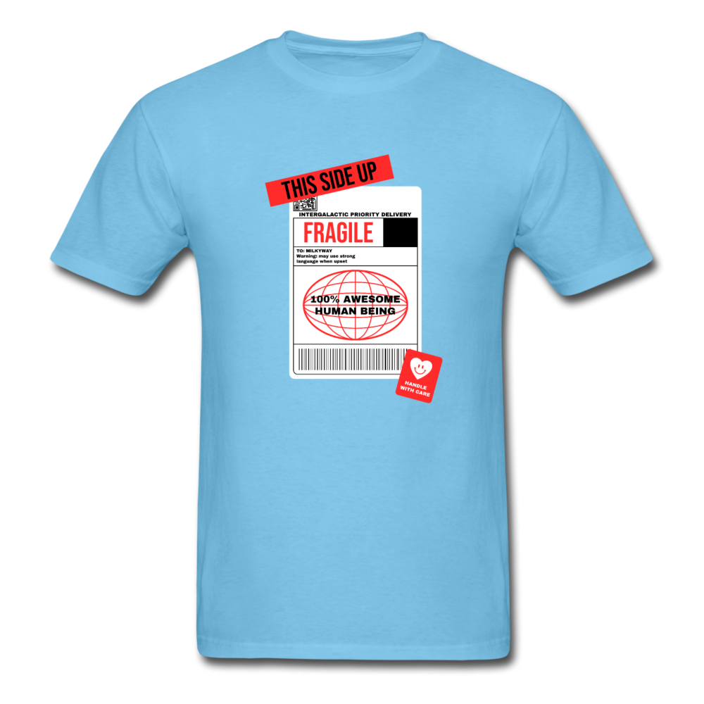 Intergalactic Priority Delivery Men's Funny T-Shirt - aquatic blue