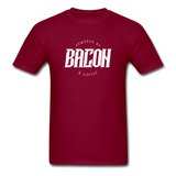 Powered By Bacon & Coffee Men's Funny T-Shirt - burgundy