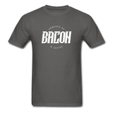 Powered By Bacon & Coffee Men's Funny T-Shirt - charcoal