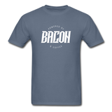 Powered By Bacon & Coffee Men's Funny T-Shirt - denim