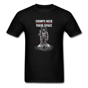 Chimps Need Their Space Men's Funny T-Shirt - black