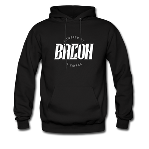 Powered By Bacon & Coffee Hoodie - black