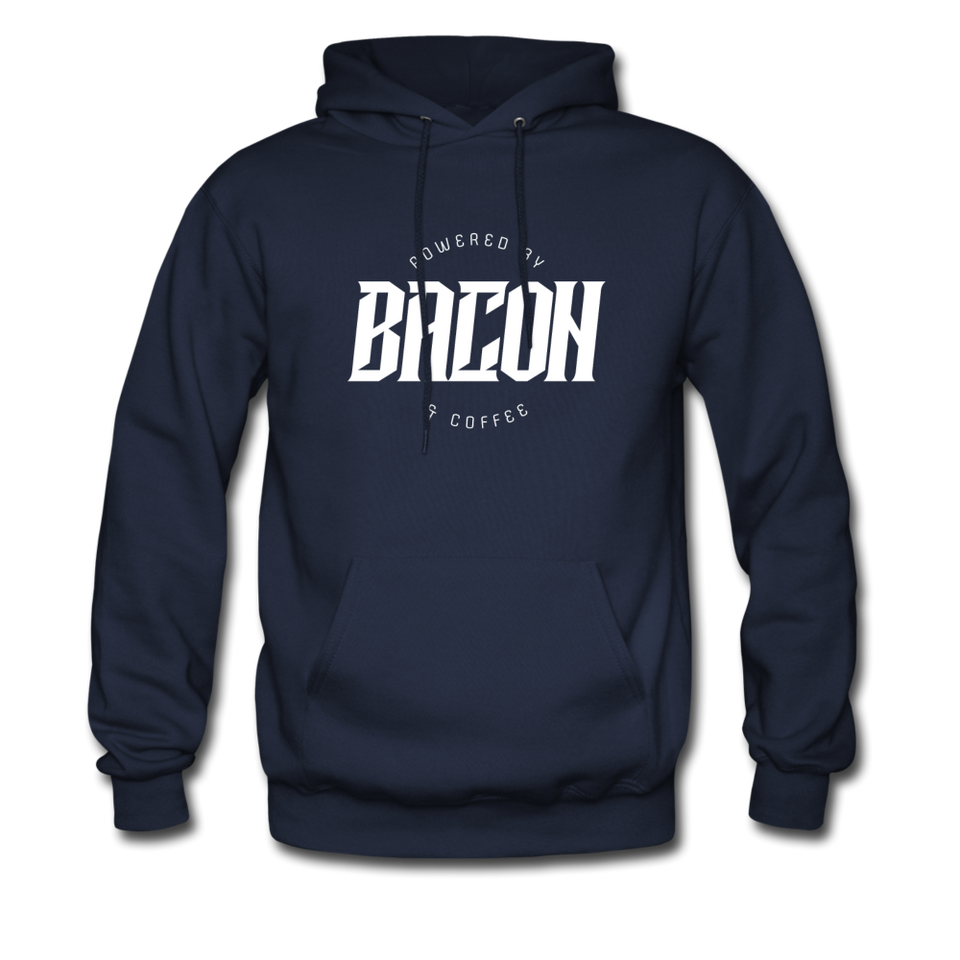 Powered By Bacon & Coffee Hoodie - navy